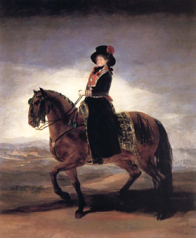 Francisco Goya Maria Luisa on Horseback oil painting image